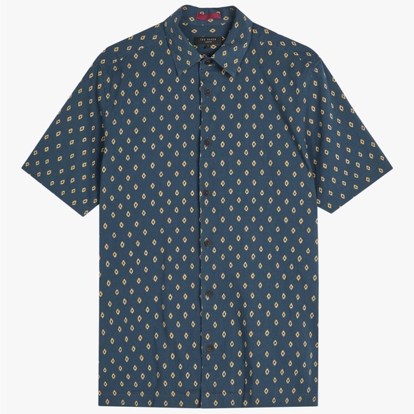 Ted Baker Diamond Geo Print Shirt, Size 5 - Picture 14 of 16